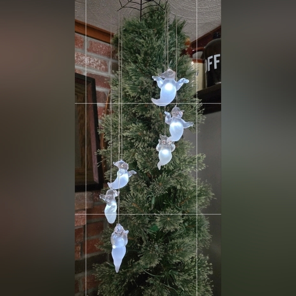 Dept 56 Ghost String Hanging Lights for Halloween Decor Vintage Hard To Find - Picture 2 of 12